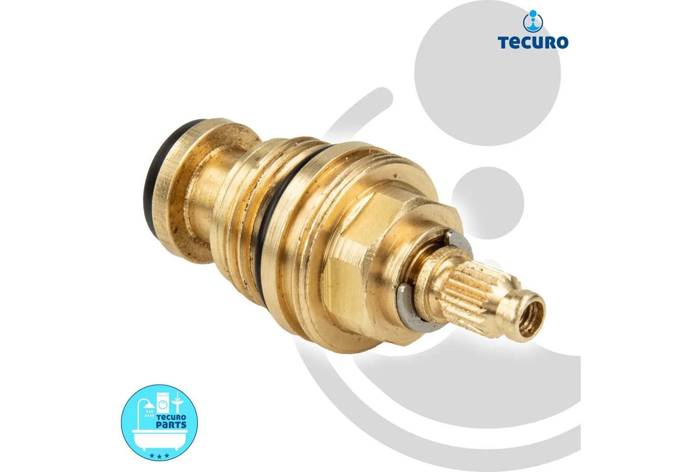 tecuro Universal Ventil Oberteil 1/2 Zoll Messing für Badarmaturen
