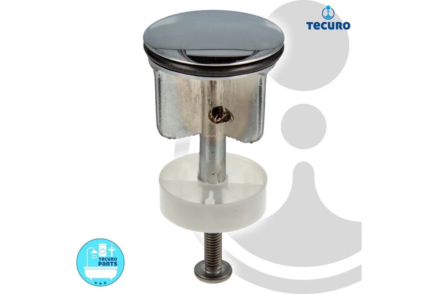 tecuro Excenterstopfen Chrom Ø 40 mm für 1 1/4" Ablauf