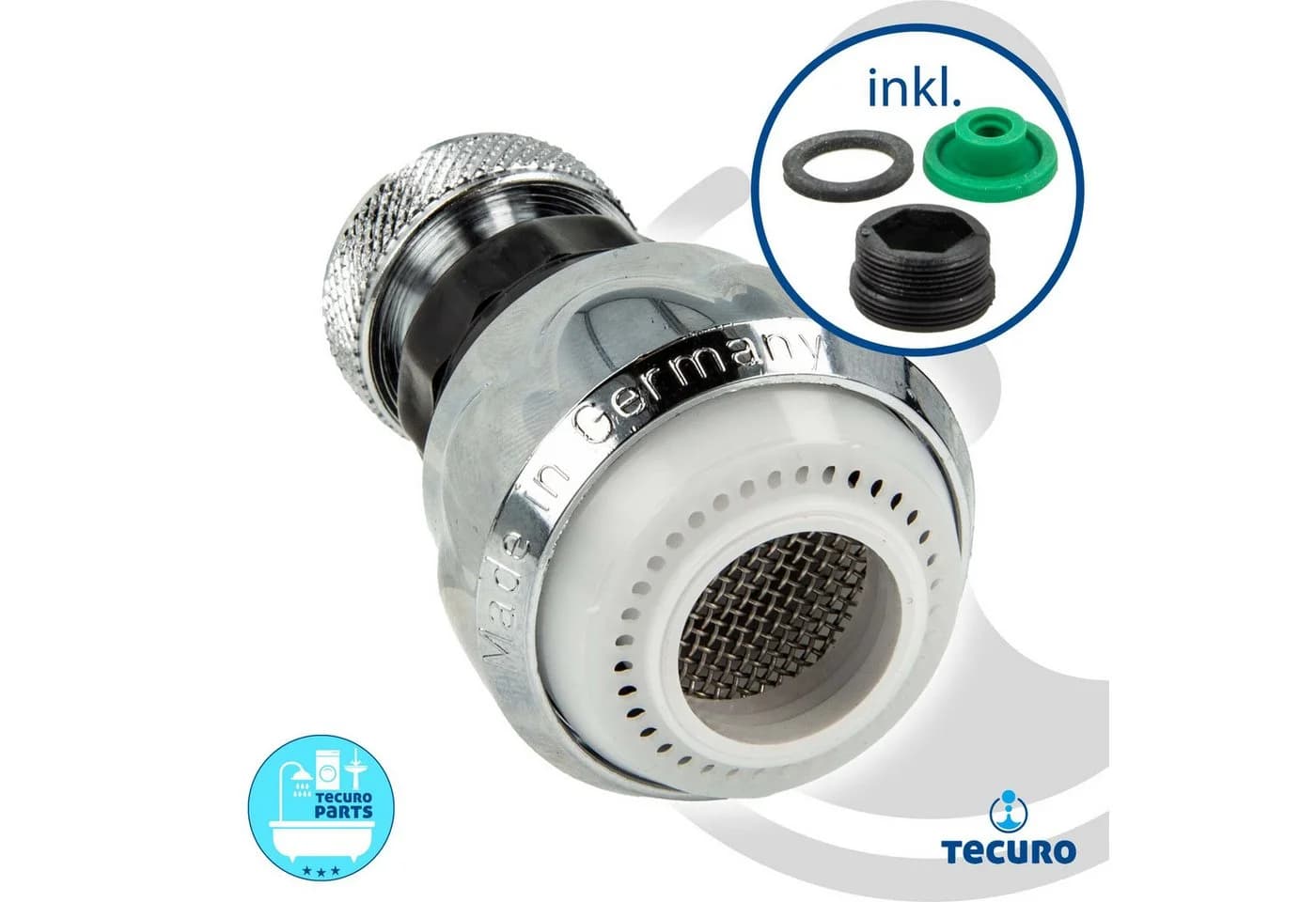 tecuro Badarmatur WASSERFIX Strahlregler verchromt