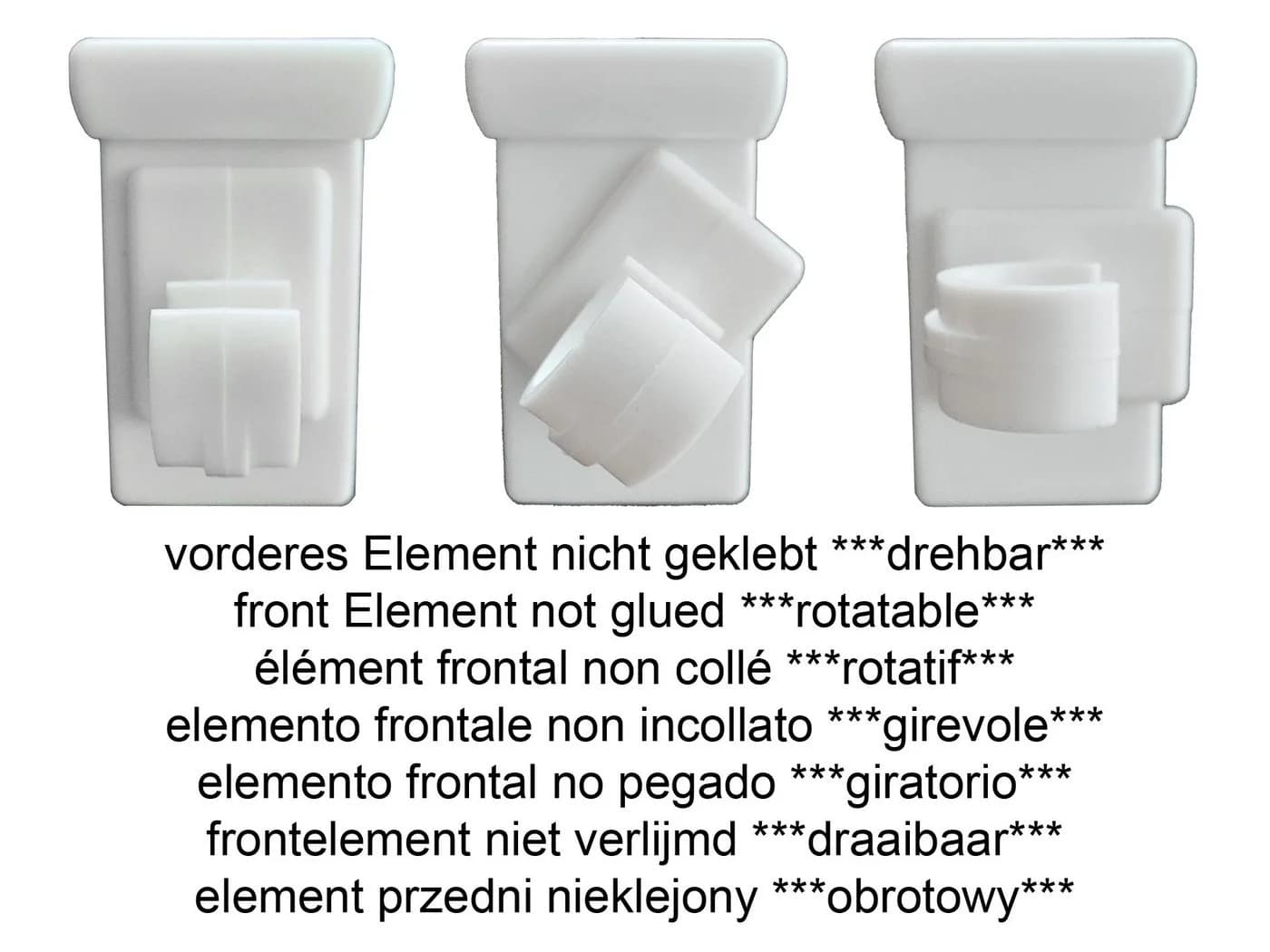 dekondo Klemmhalter für Gardinenstangen 4-Stück Weiß
