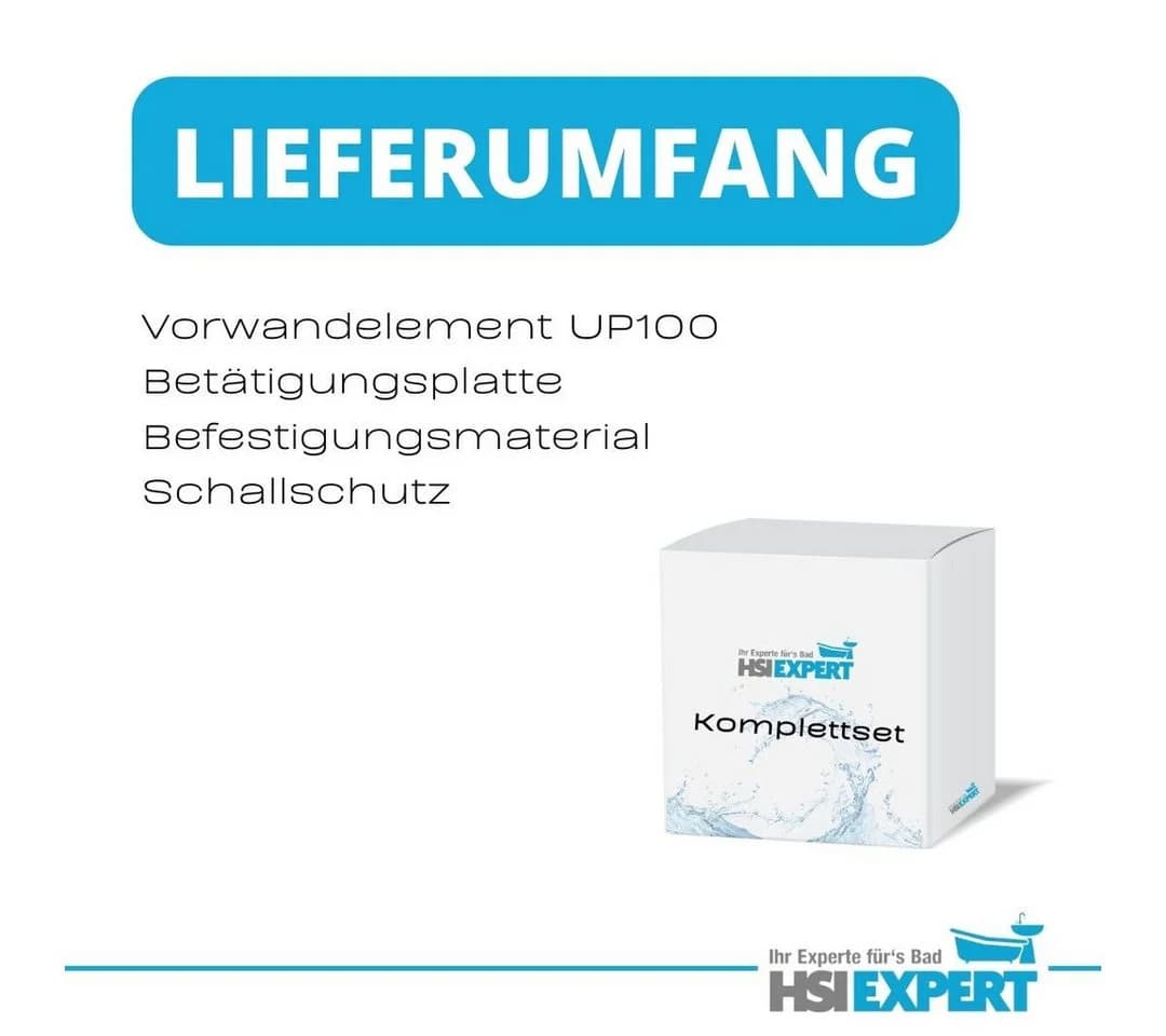 Geberit Vorwandelement WC Vorwandelement Drückerplatte weiß Einwurfschacht Delta 51, Spar-Set