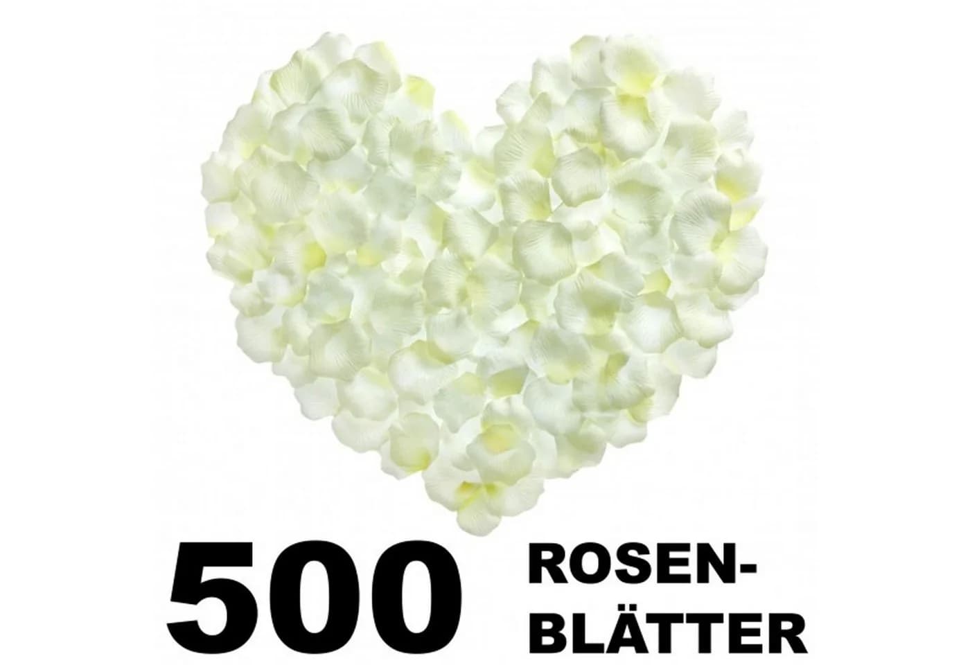 Gravidus Kunstblume 500 Rosenblätter Deko weiß rot