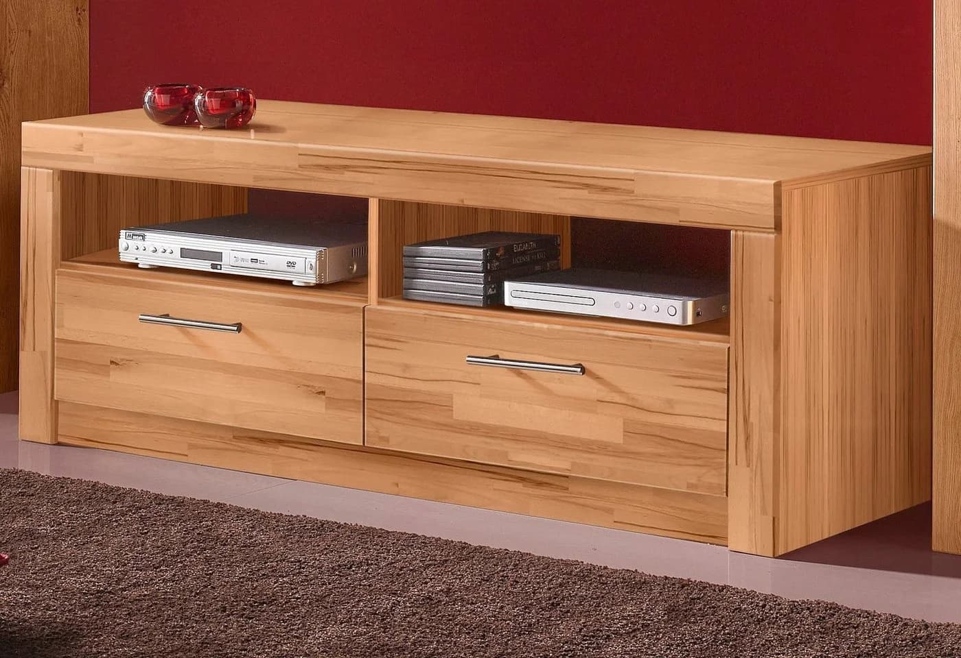 VOGL Lowboard Toronto Beige Kunststoff Holzoptik
