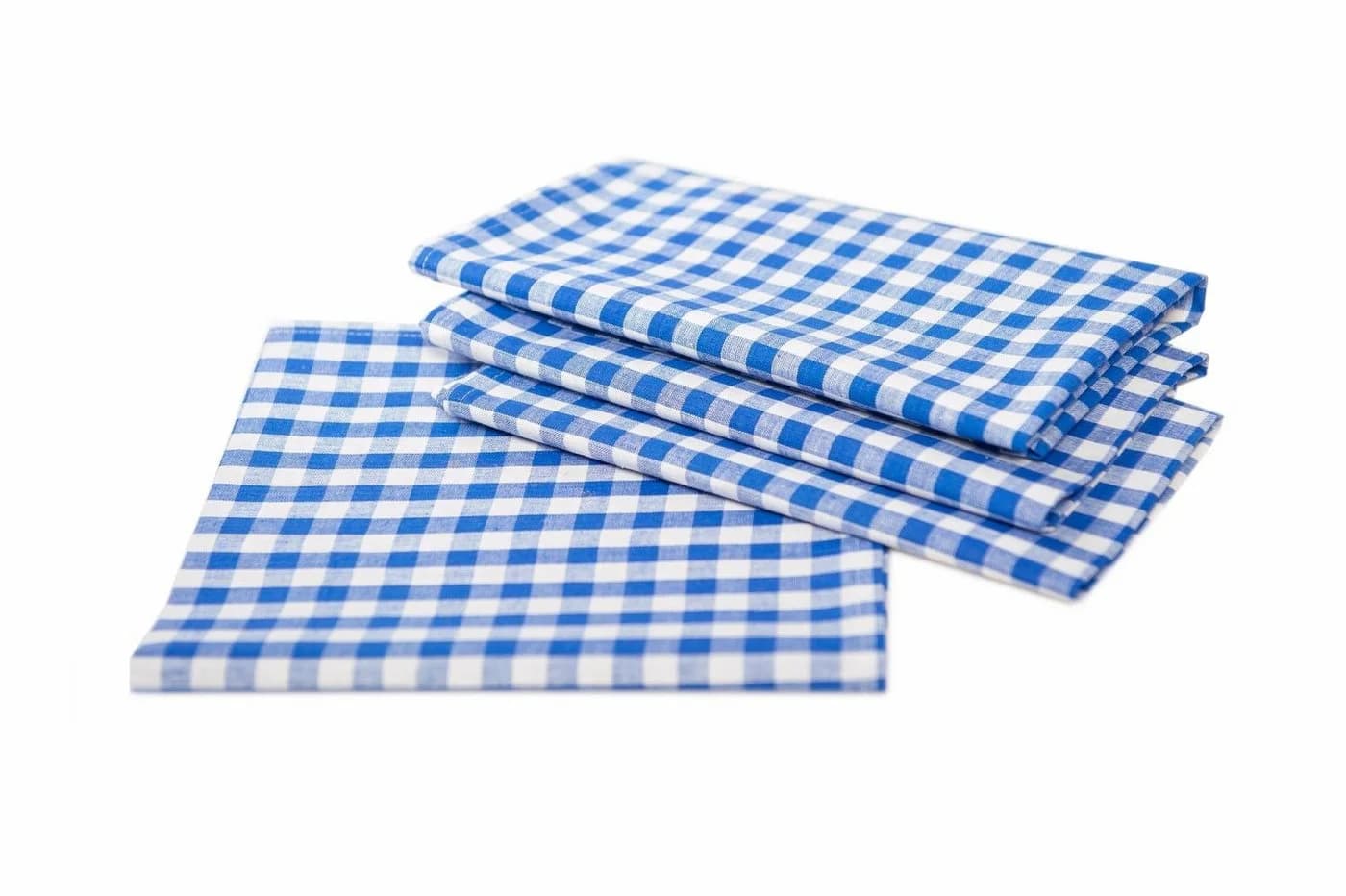 texpot Tischdecke kariert Landhausstil Blau-Weiß 100% Baumwolle