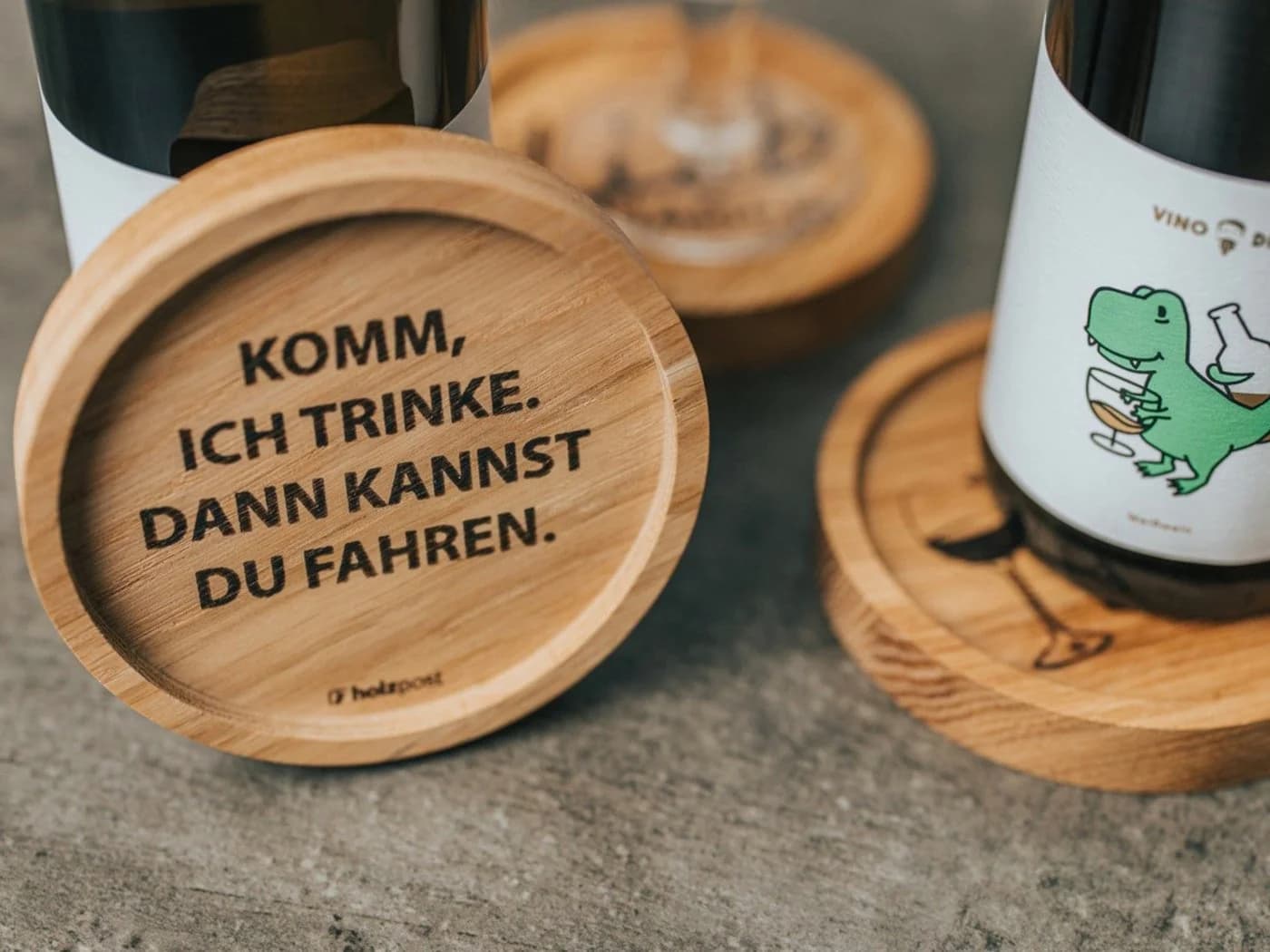 holzpost GmbH Untersetzer Heimathafen Eiche 11,2cm