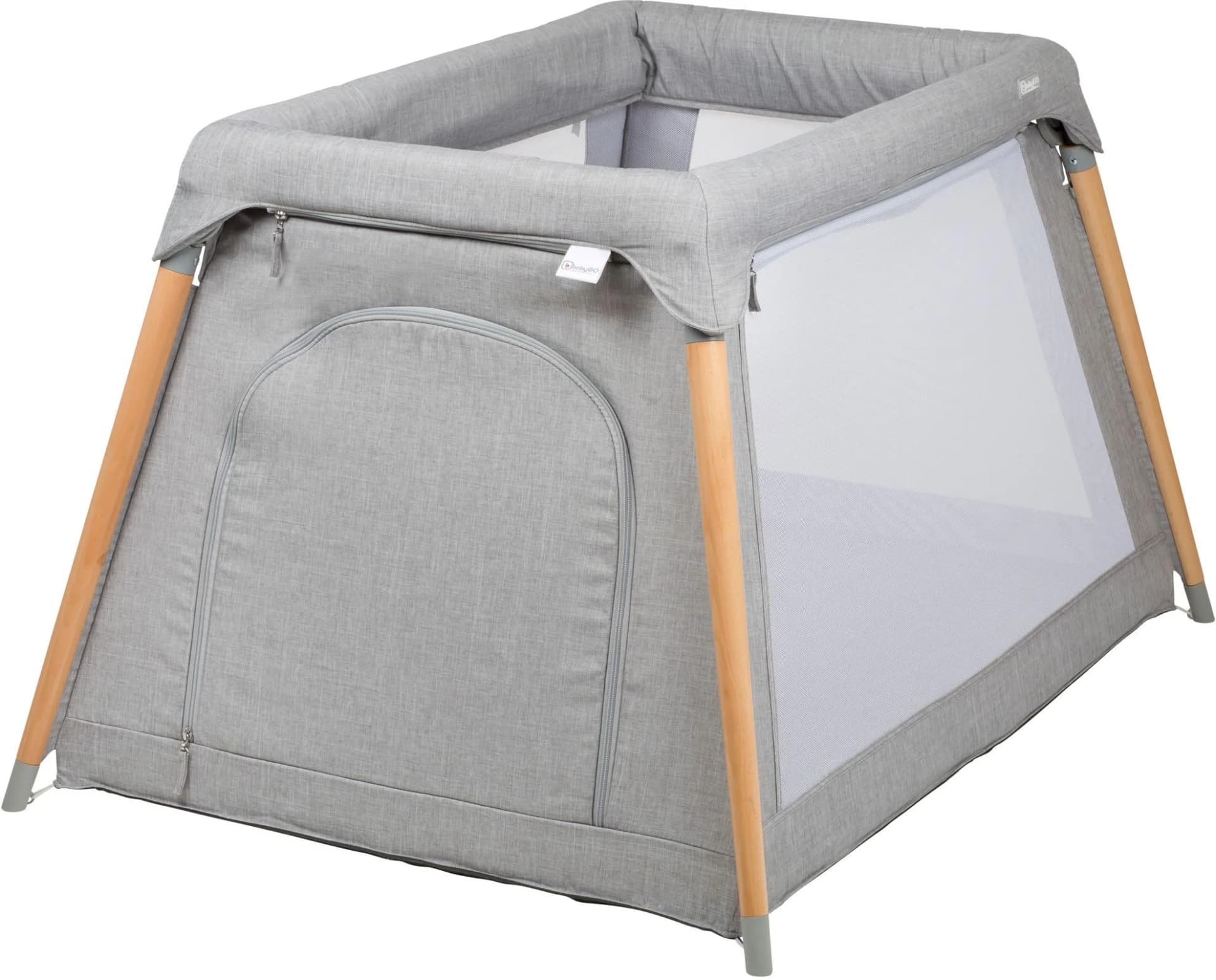 BABYGO Baby-Reisebett Groovy grau melange mit Seiteneingang