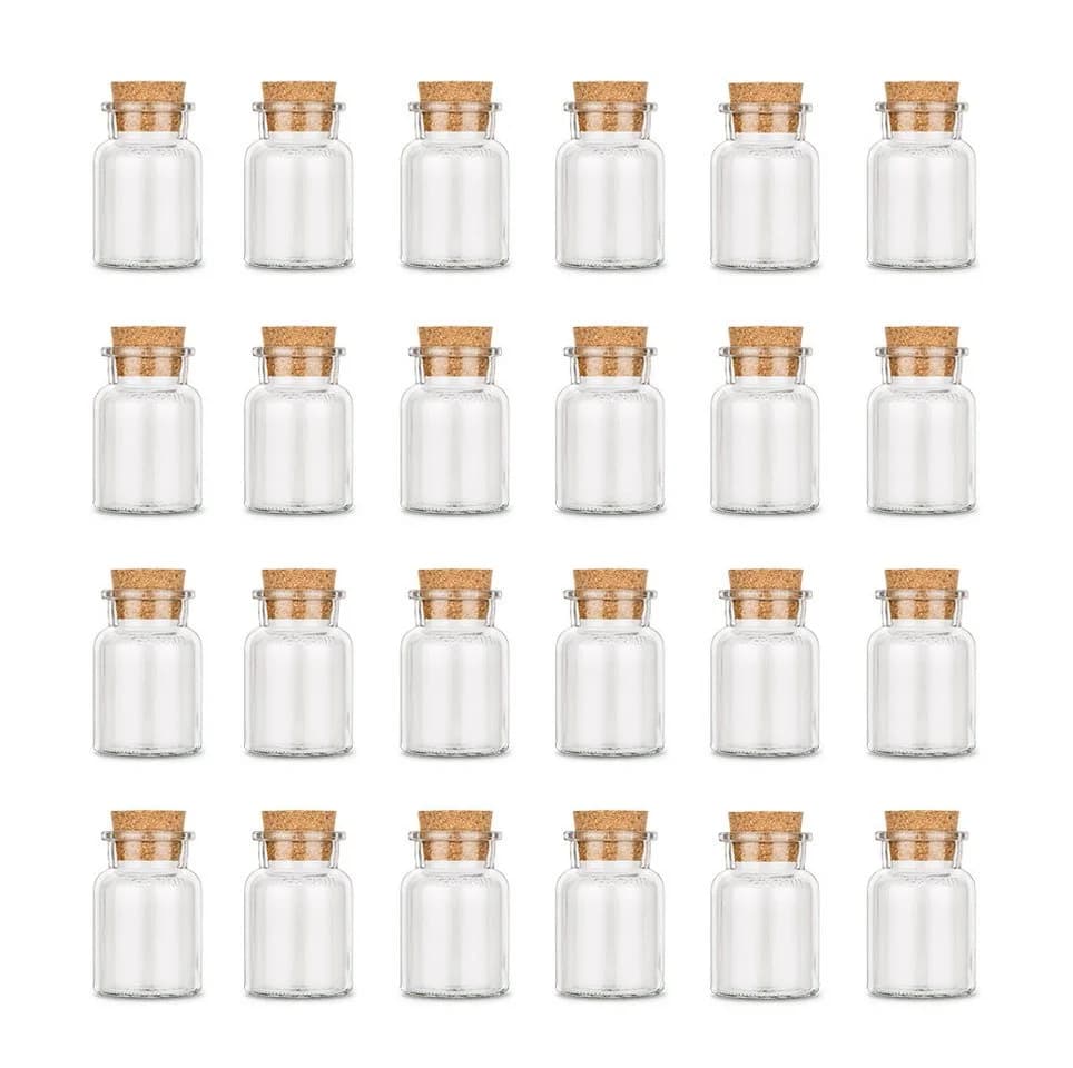 Ankerkraut Gewürzbehälter Leeres Korkenglas 24-tlg. Glas + Korken