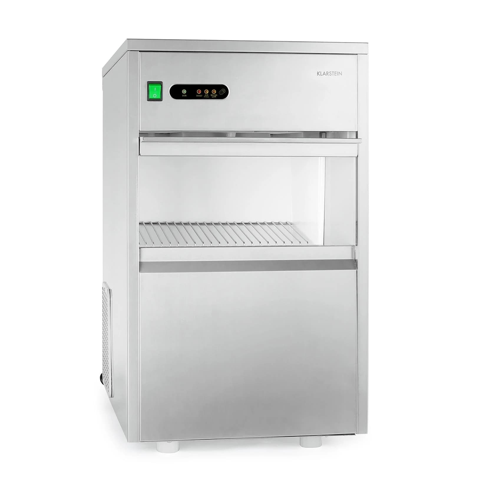 Powericer XXL Eiswürfelmaschine 160W 25 kg/Tag 6 kg Behälter Edelstahl