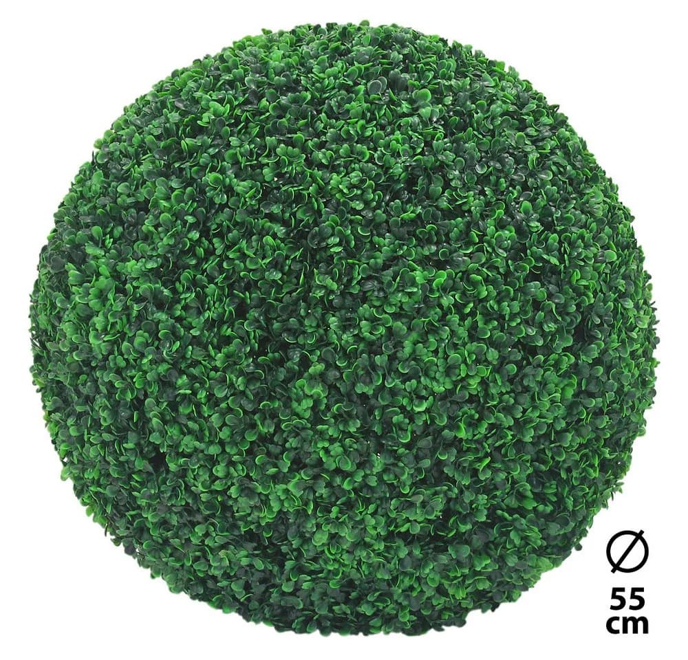Decovego Künstliche Buchsbaumkugel 55 cm Grün Deko Pflanze