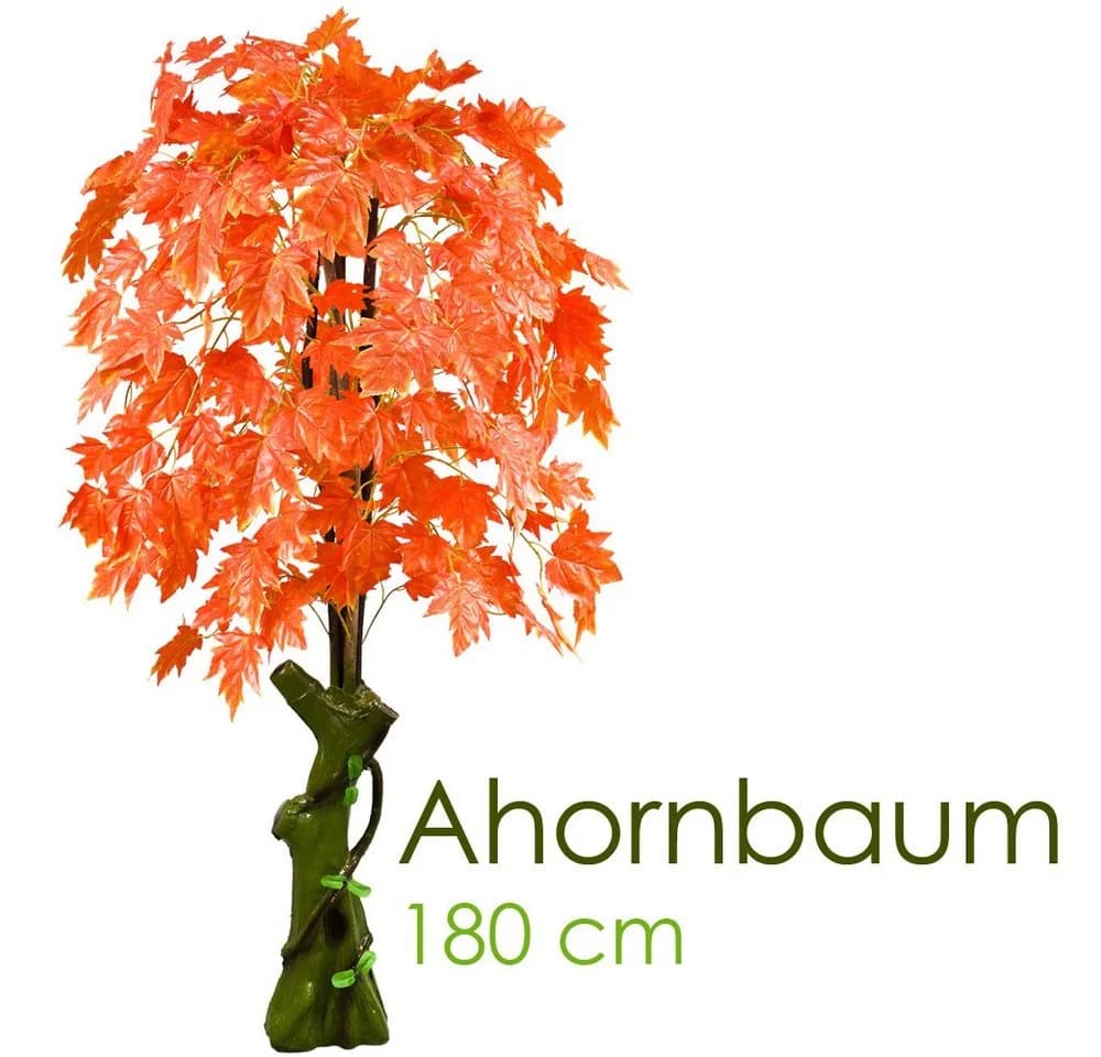 Decovego Künstlicher Ahornbaum 180 cm mit roten Blättern
