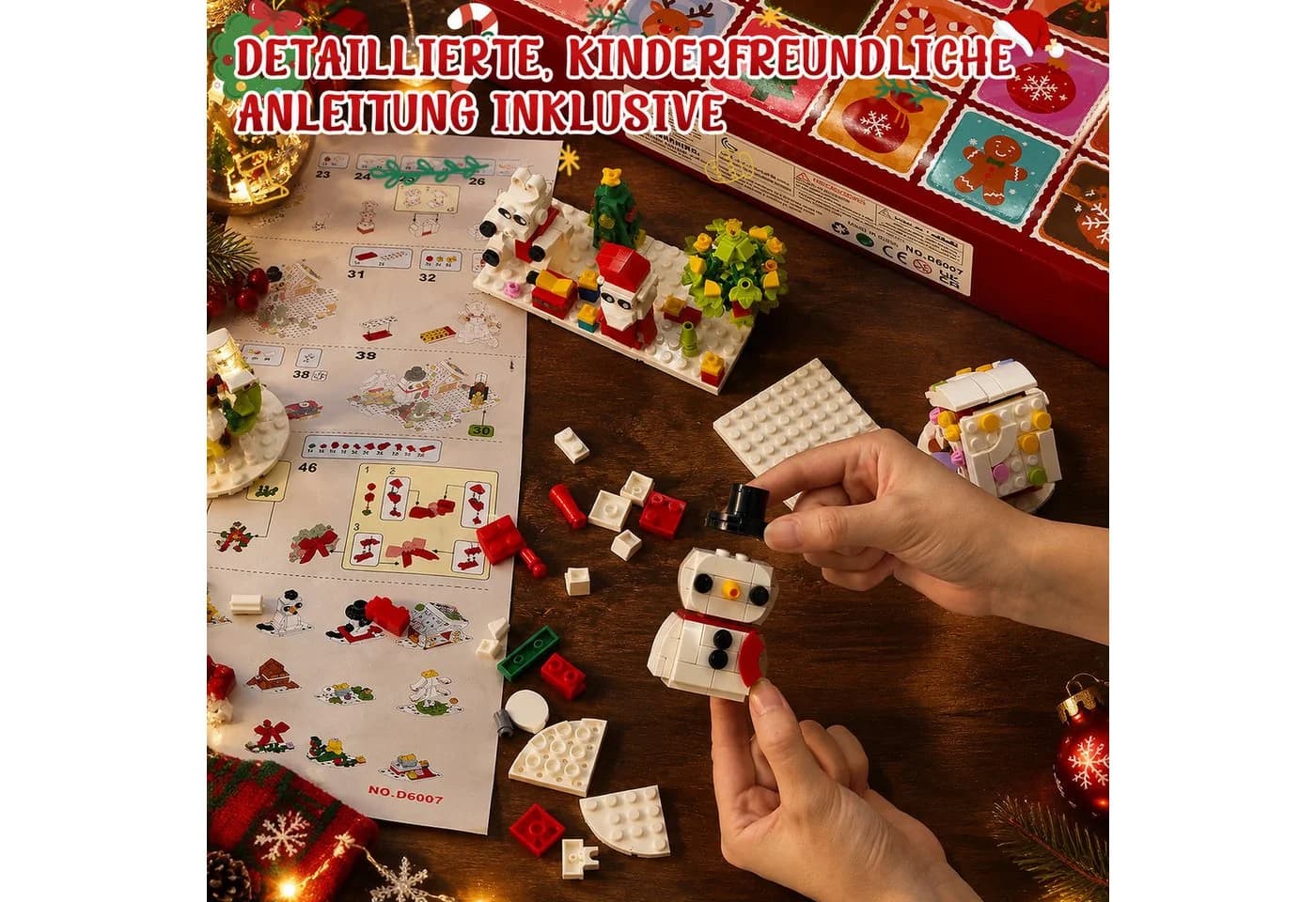 Esun Spielzeug-Adventskalender 2026 905-tlg Bauspielzeug 24 in 1