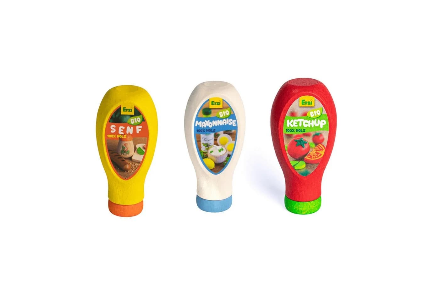 Erzi® Kaufladensortiment Zubehör-Set Saucen Holz Bunt