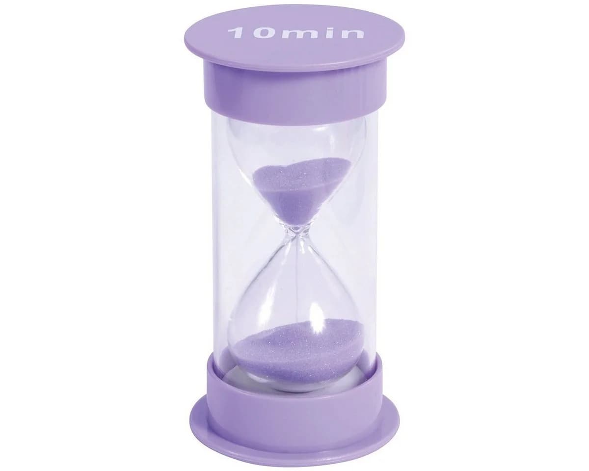 EDUPLAY Lernspielzeug Sanduhr 10 min Ø 6,5 x 12 cm hoch