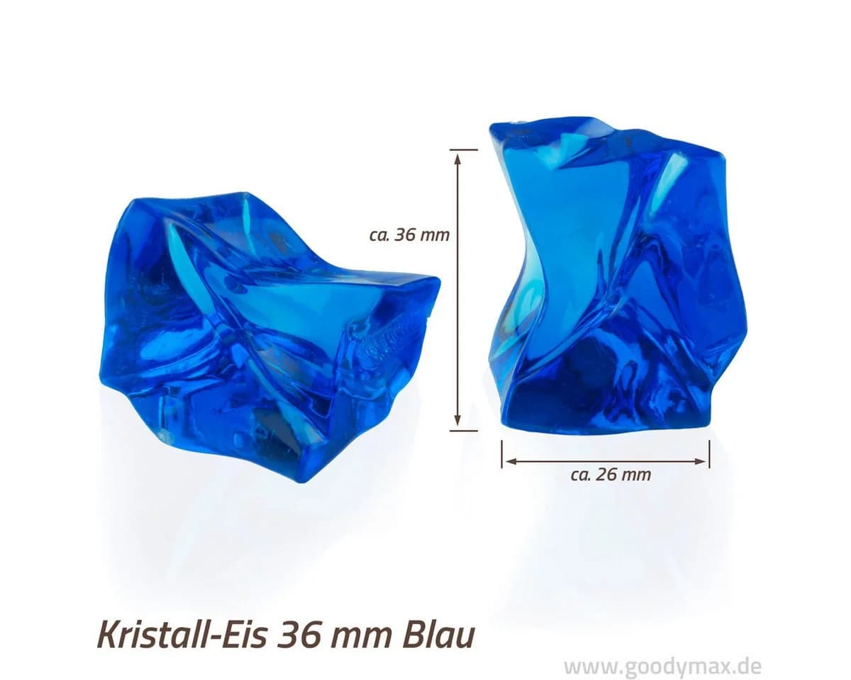 Goodymax Streudeko Kristall-Eis 36 mm Blau 10 Stück