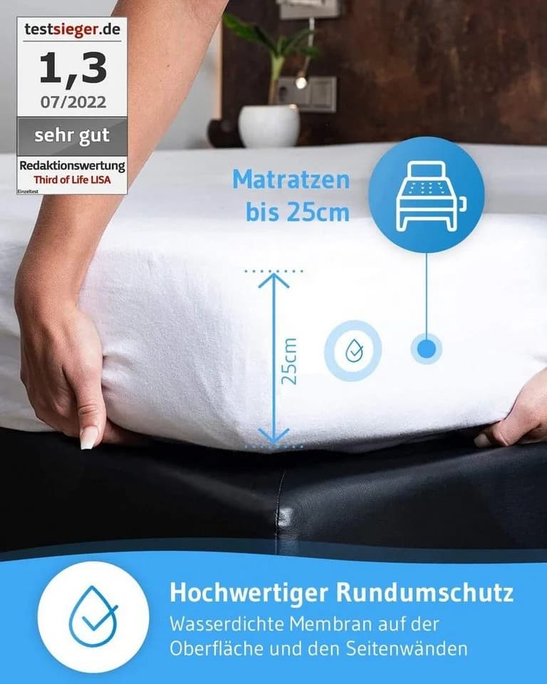 Third of Life Matratzenschoner LISA 100% Wasserdicht Atmungsaktiv