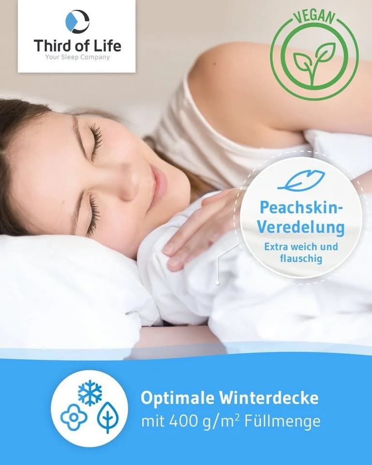 Third of Life 4-Jahreszeitenbett Nachhaltige Ganzjahresdecke VERDA Kunstfaser