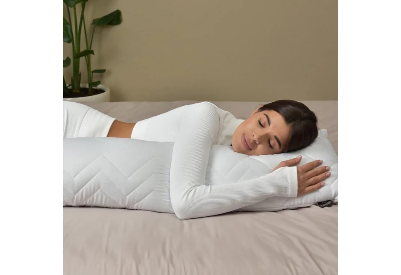 SEI Design Seitenschläferkissen WELLE S-Form 40x130 cm