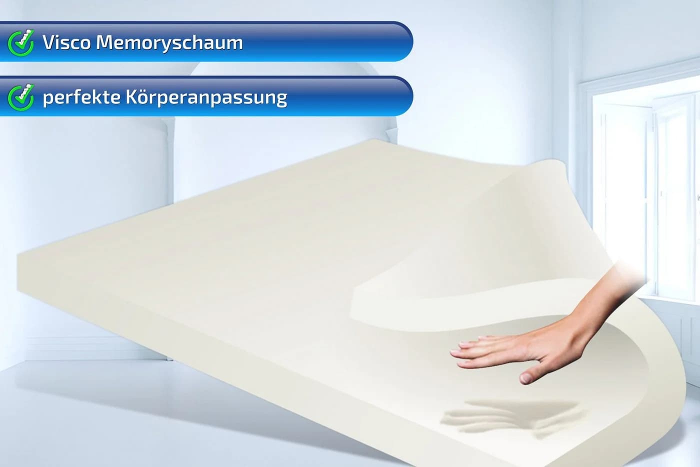 Matratzen Perfekt Viscotopper TOKIO 12cm EXTRA SOFT Weiß