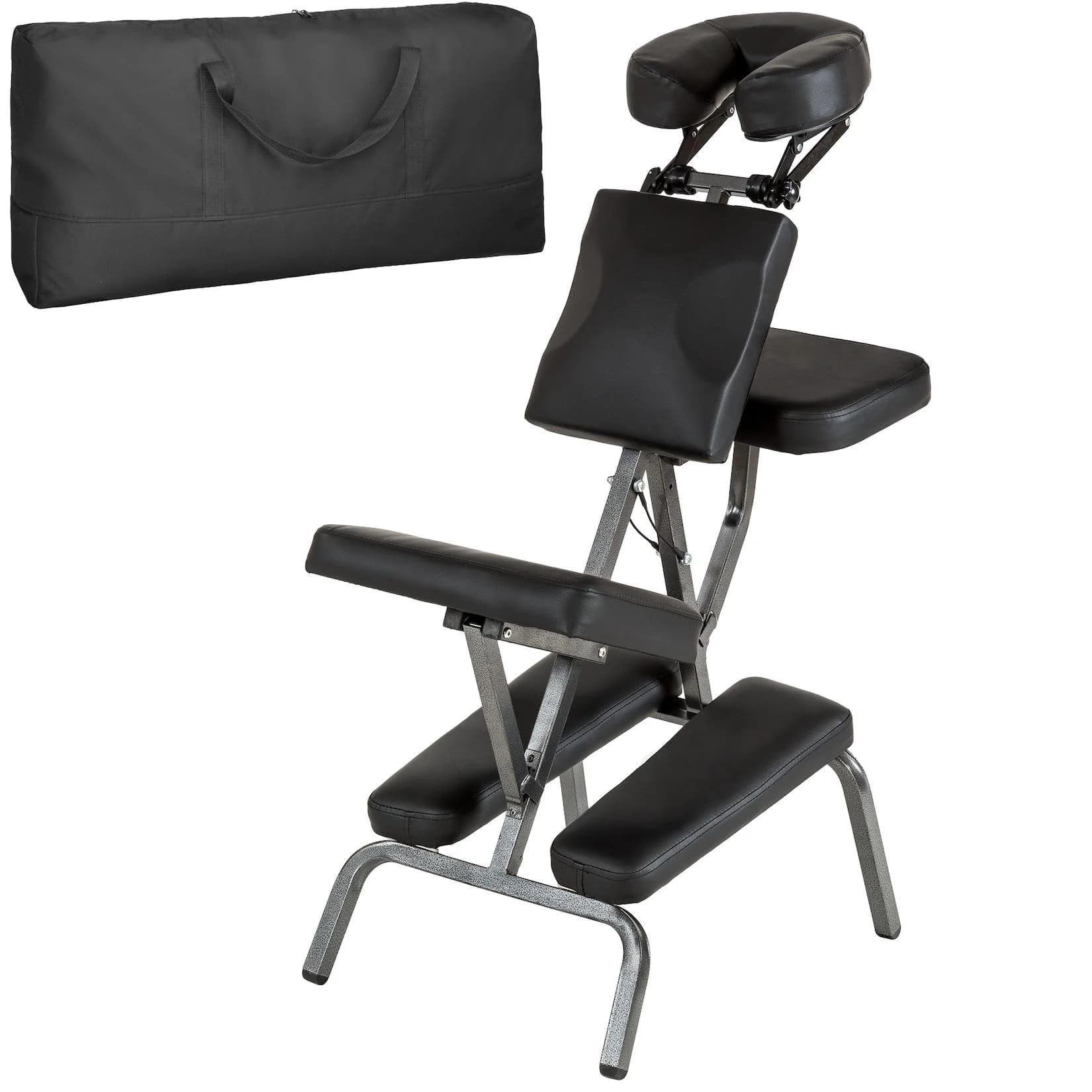 TECTAKE Massagesessel Klappbar Schwarz Mit Tragetasche