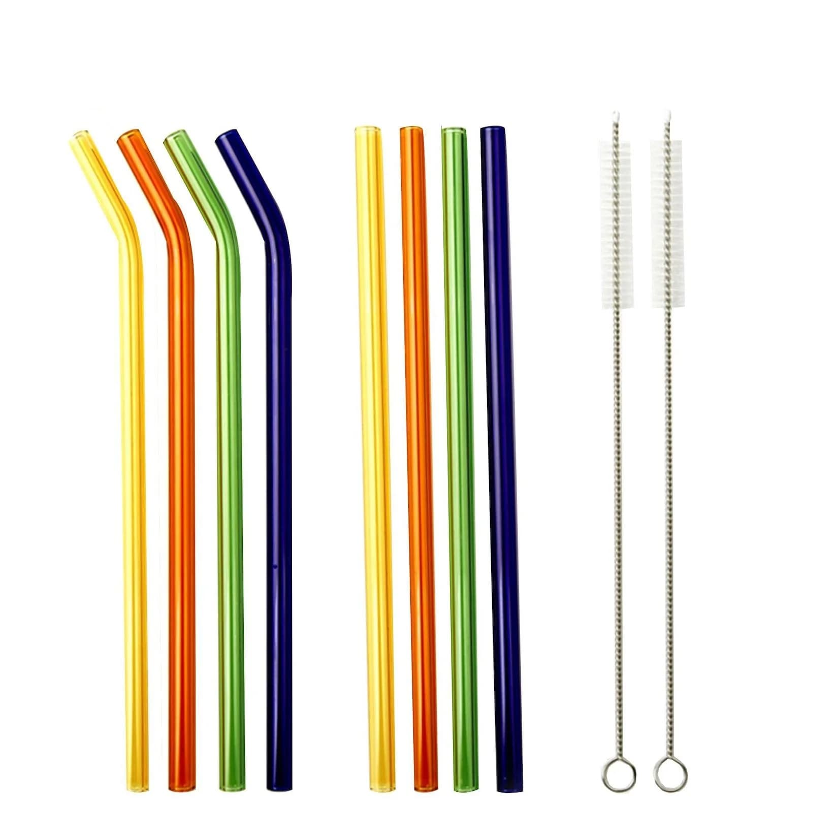LA VAGUE Glasstrohhalm-Set Mixed Bunt 6-tlg. SMOOTHIE PARTY