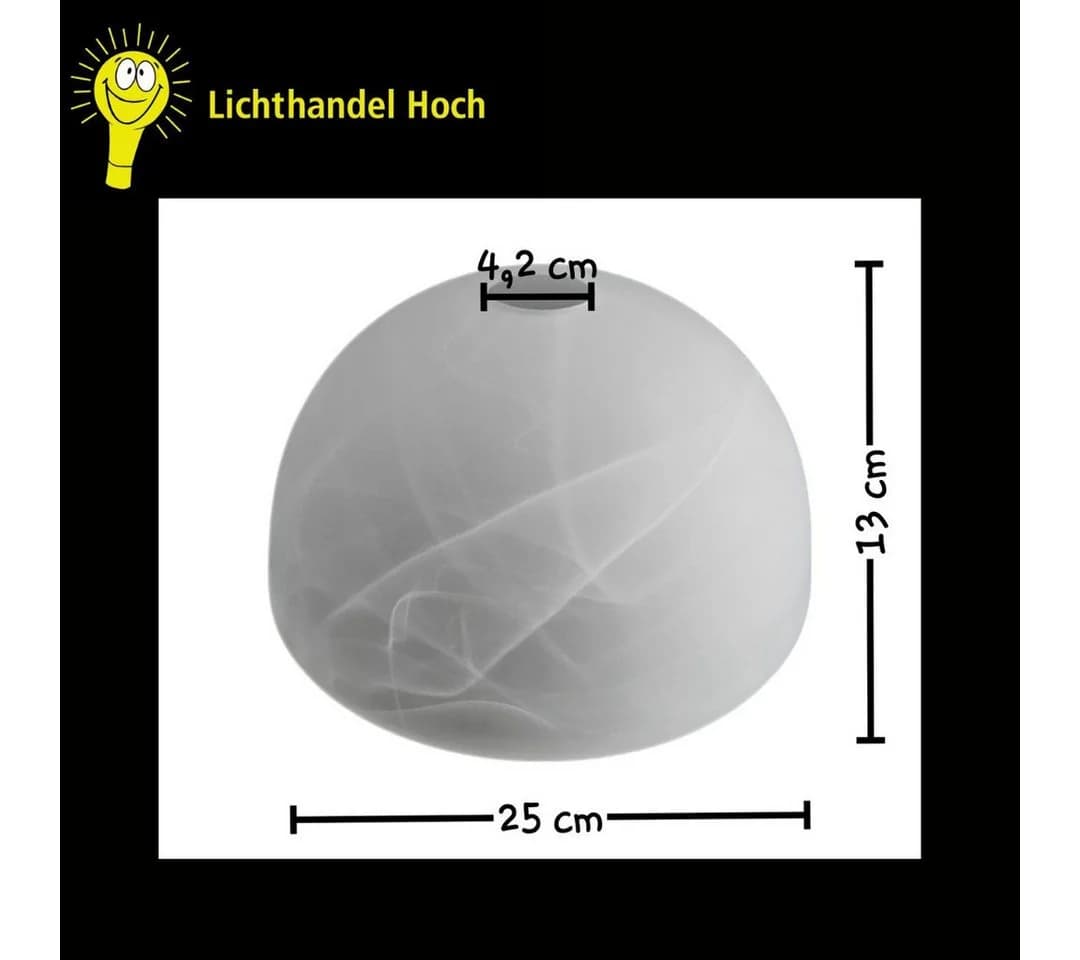 Lichthandel Hoch Lampenschirm E27 Glas Ersatzschirm
