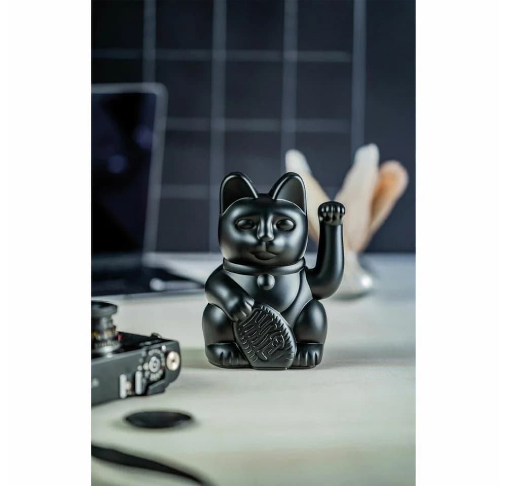 Donkey Products Winkekatze Lucky Cat Maneki Neko Schwarz