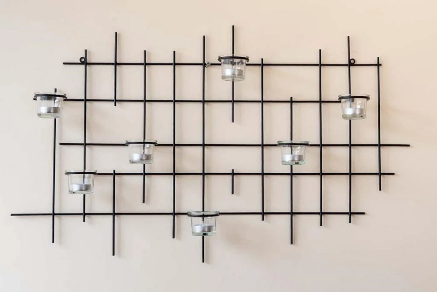 DanDiBo Teelichthalter Wand 7XXL Metall 83 cm