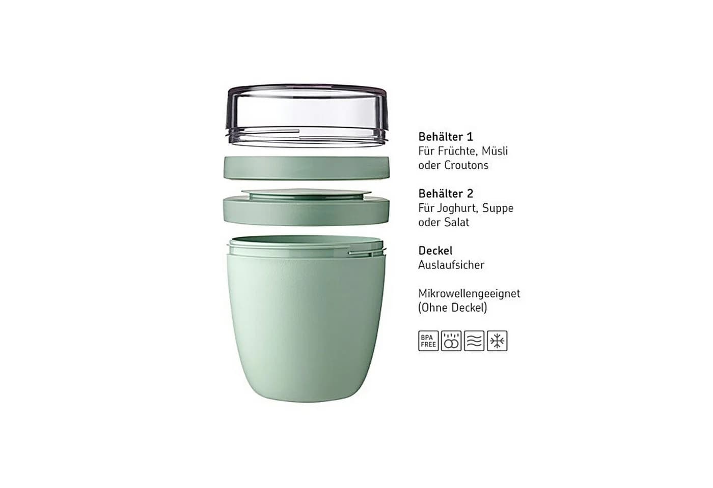 Mepal Lunchpot Ellipse 2er Set 500ml + 200ml BPA-frei