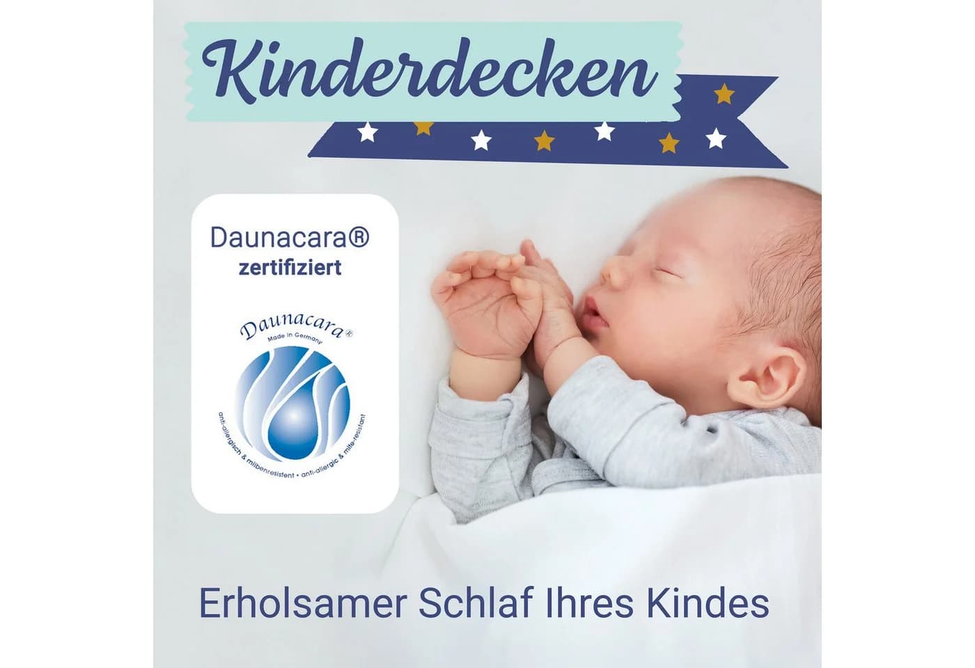 ZOLLNER Kinderbettdecke 90% Daunen 10% Federn 100% Baumwolle