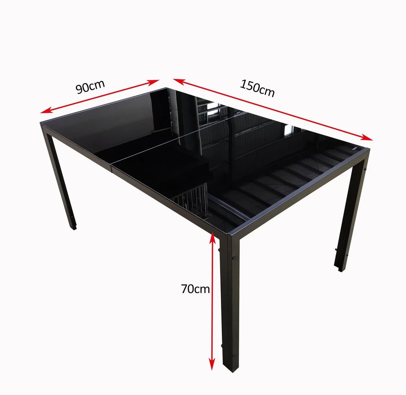 BruKa Gartentisch Sitzgruppe POETTO 4 Personen Aluminium