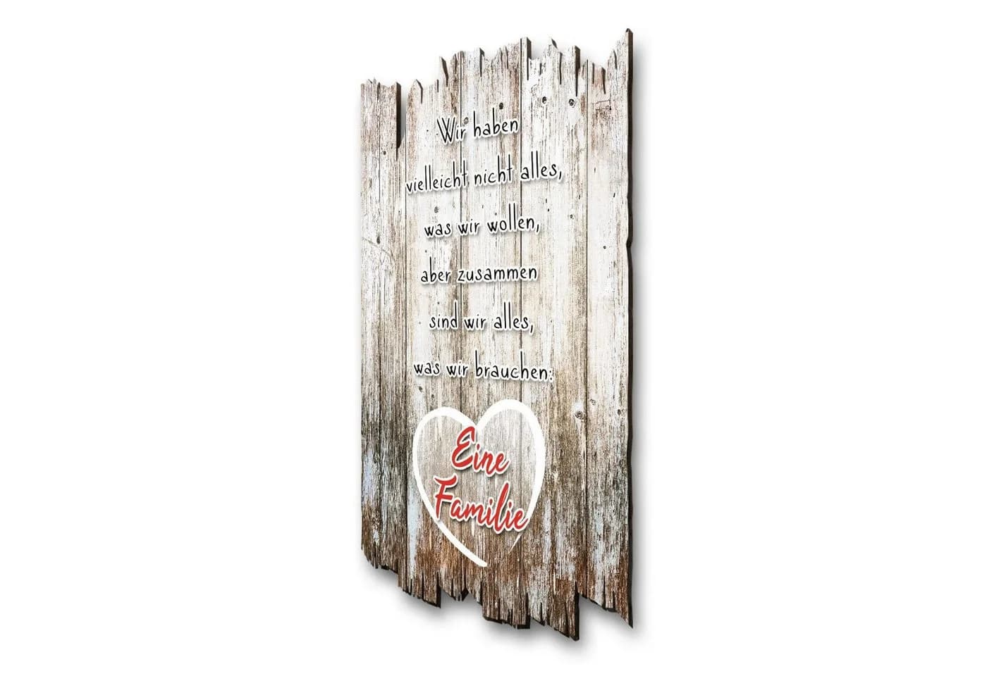 Kreative Feder Holzbild Zusammen eine Familie Shabby Chic