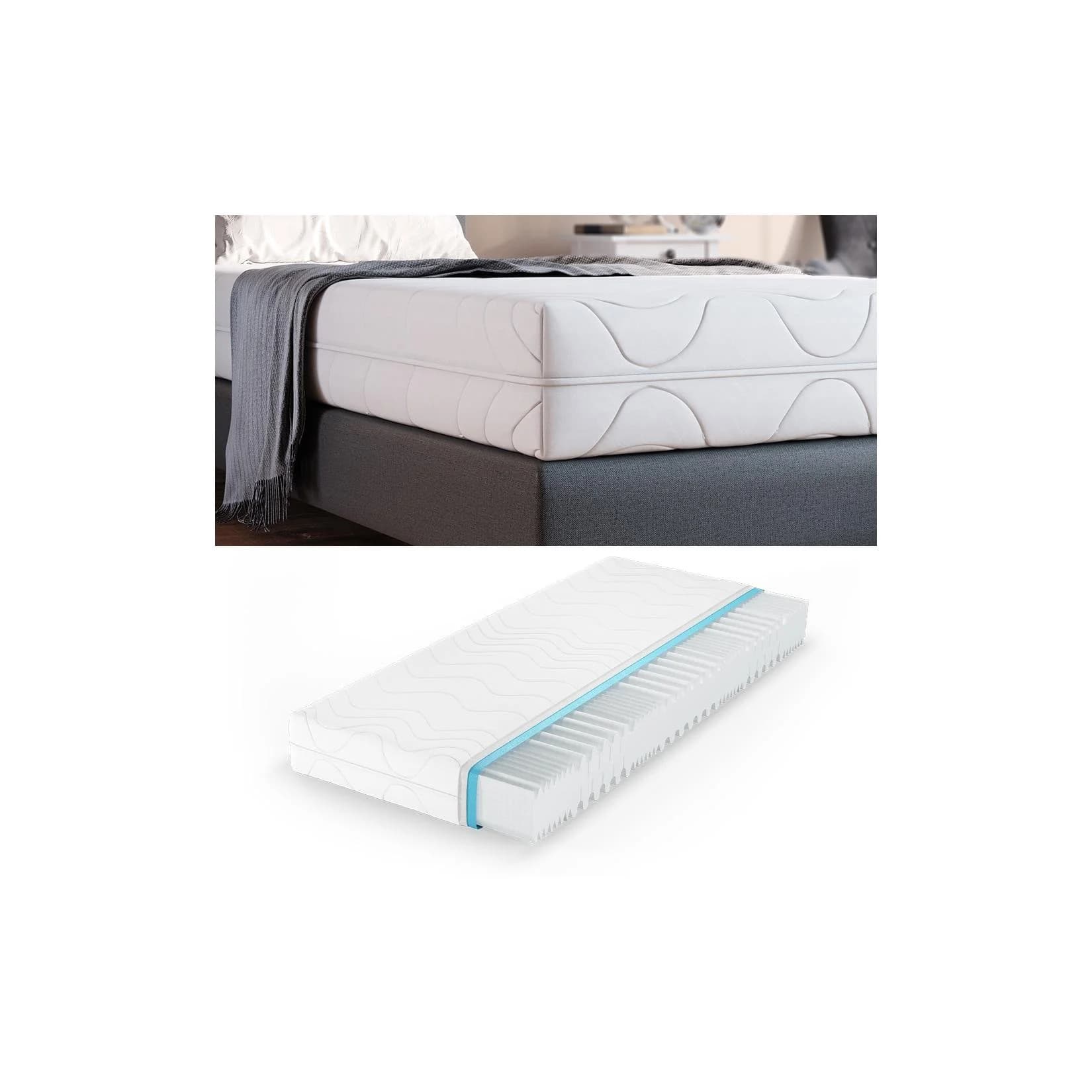 VitaliSpa® 7 Zonen Kaltschaum Matratze Weiß Modern