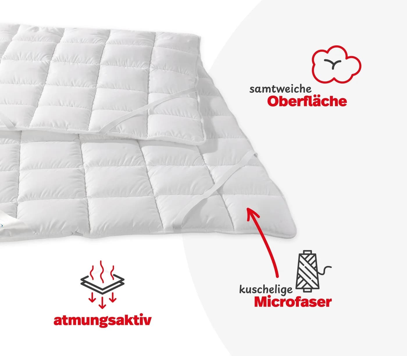 PROCAVE Matratzenschoner atmungsaktive Matratzenauflage 4 Eckgummis Microfaser Soft Topper