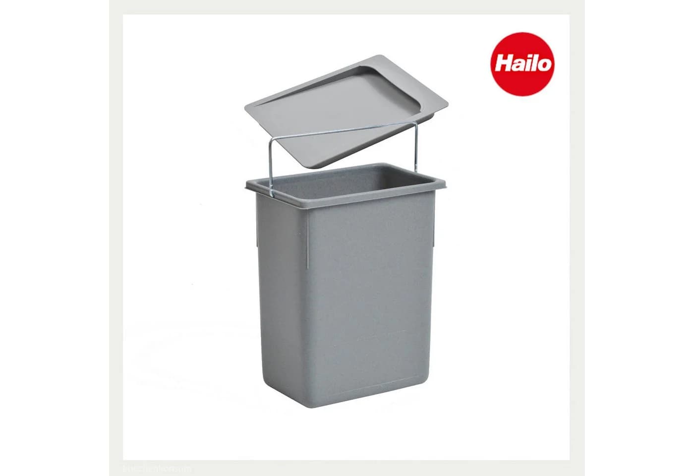 Hailo Einbaumülleimer Inneneimer 1094089 mit Deckel 8,5 L Grau