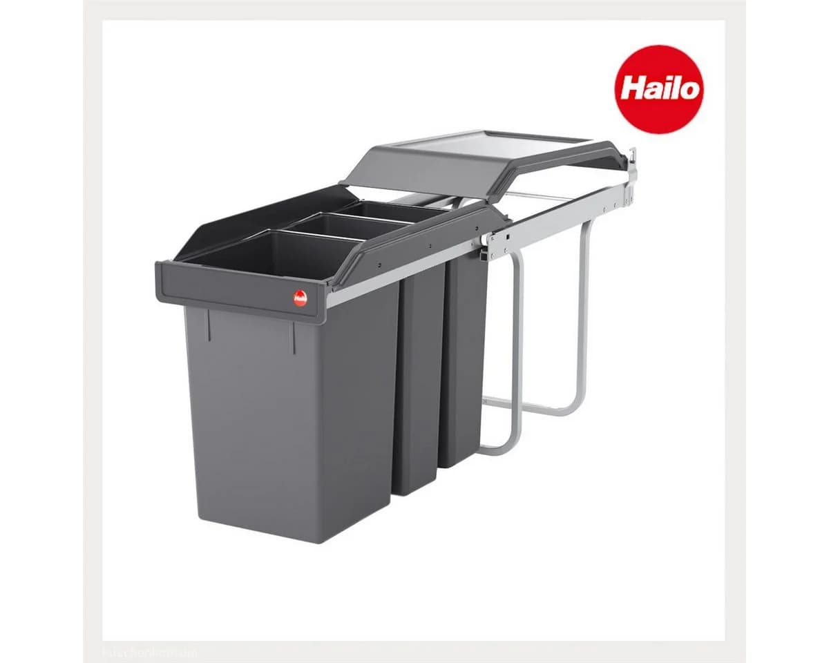 Hailo Einbaumülleimer Swing A Terzett Grau 30 Liter