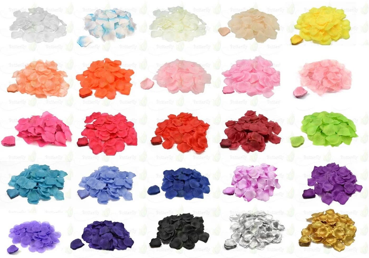 Creativery Streudeko Rosenblüten Weiß 100 Stück Polyester