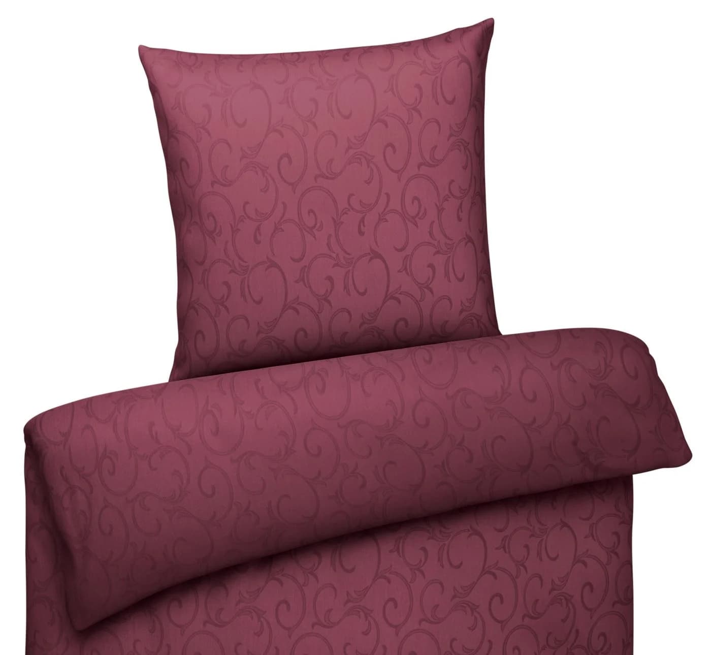 Carpe Sonno Bettwäsche Damast 135x200 155x220 Baumwolle Rot