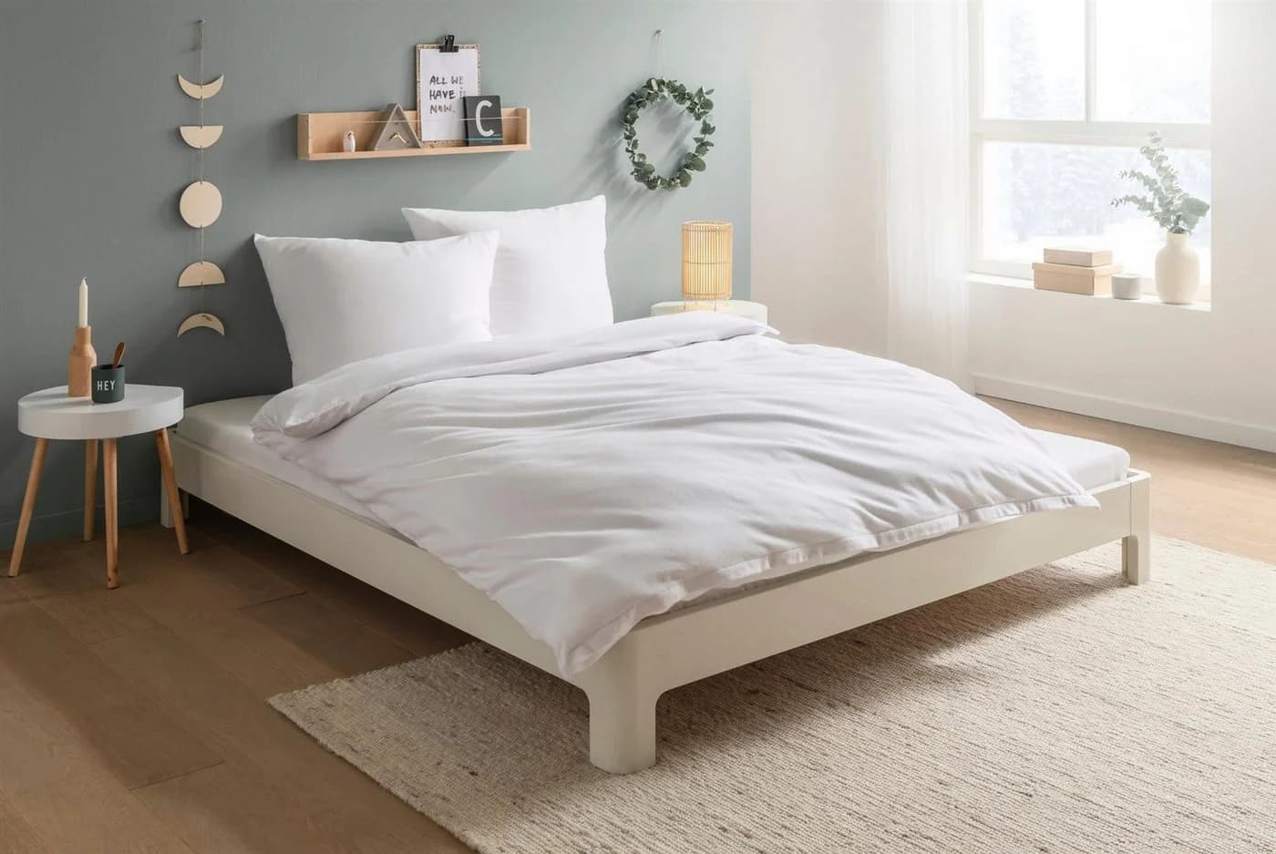 Carpe Sonno Biber-Bettwäsche 100% Baumwolle Weiß Winter