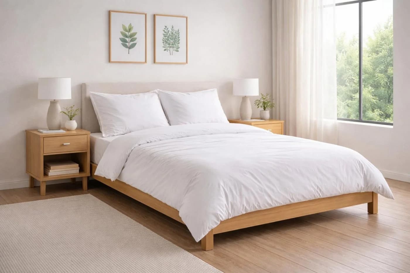 Carpe Sonno Bettwäsche Mako Satin Weiß Uni 2-teilig Baumwolle