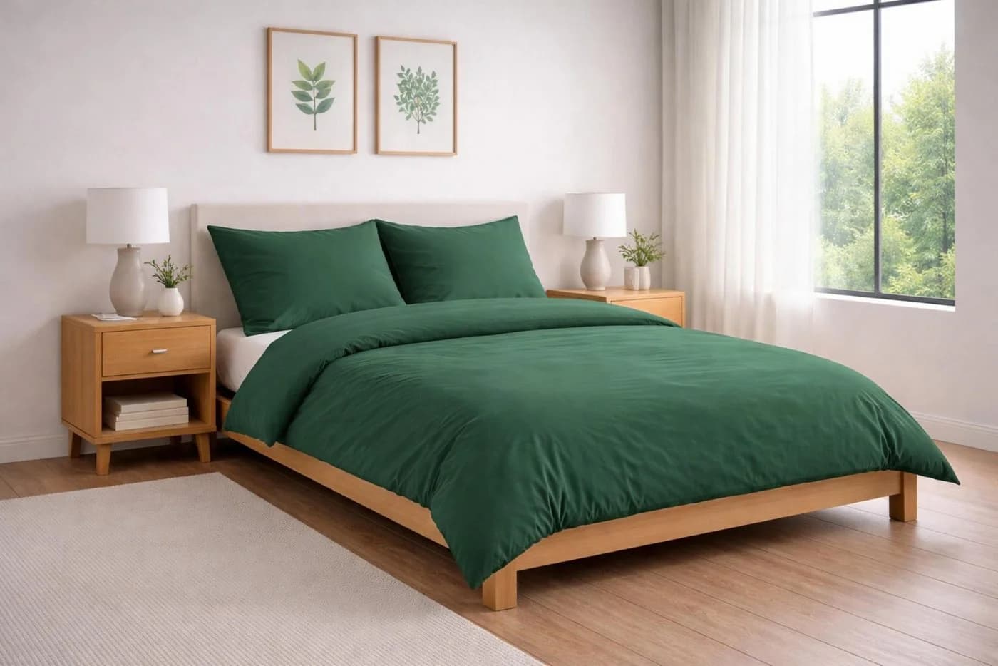 Carpe Sonno Mako Satin Bettwäsche Grün 135x200 & 155x220
