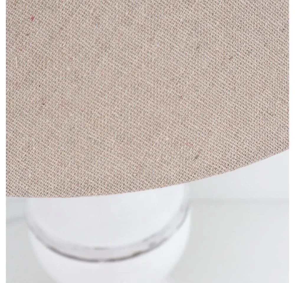 Grafelstein Tischleuchte MARLA Weiß Beige Holz Landhausstil Shabby Chic E27