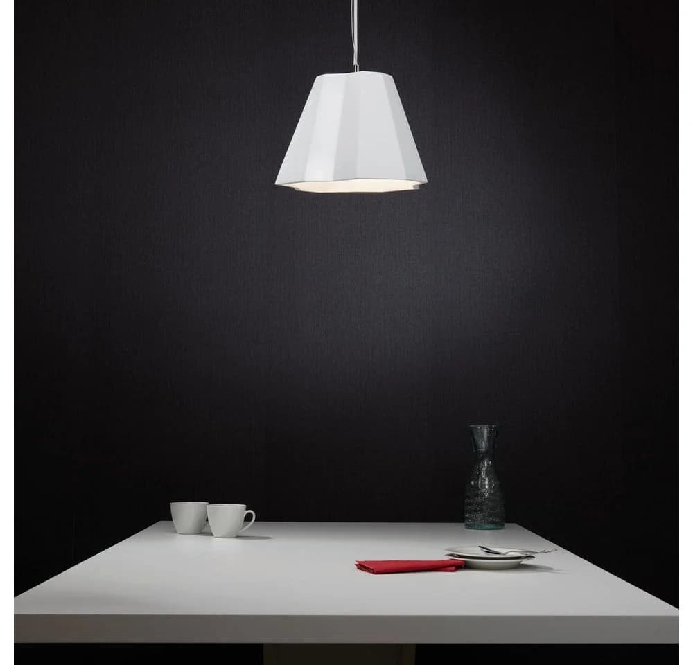famlights Gipspendelleuchte Maria Weiß E27 Dimmbar