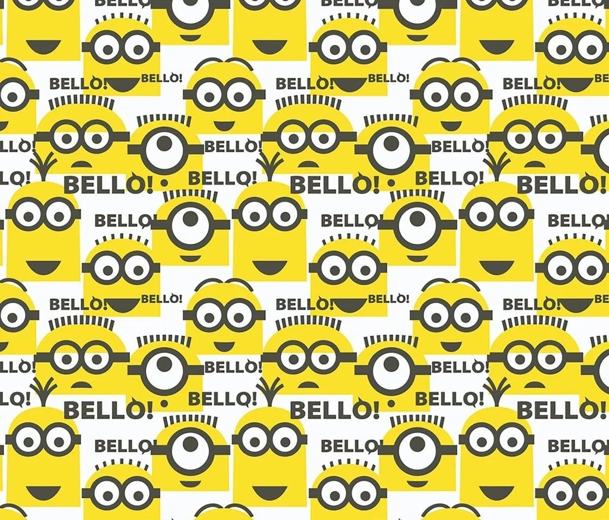 Global Labels Spannbettlaken Minions Bello 100x200cm Baumwolle