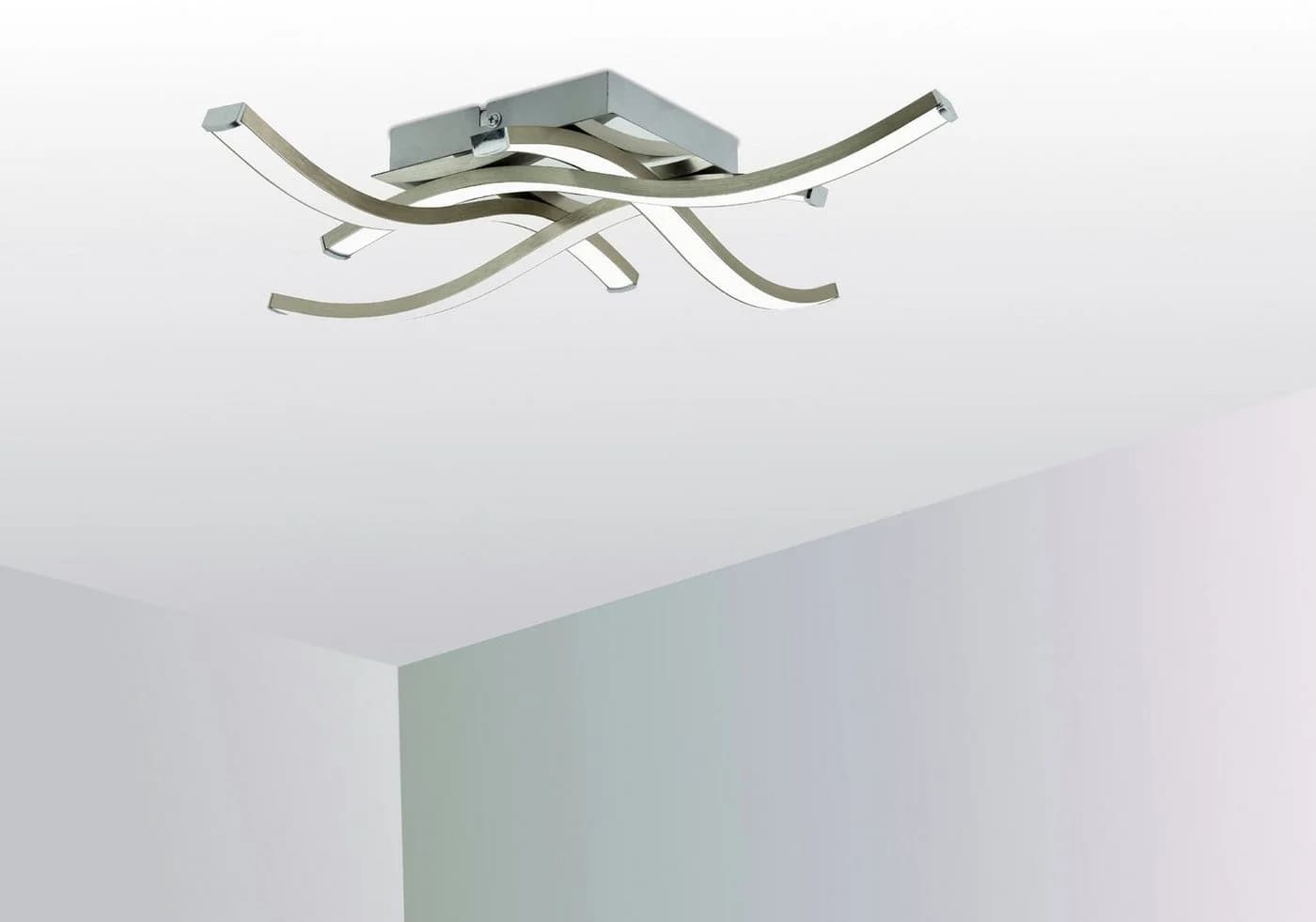TRANGO LED Deckenleuchte Serie WAVE 4 Flammen Dimmbar Modern & Chic