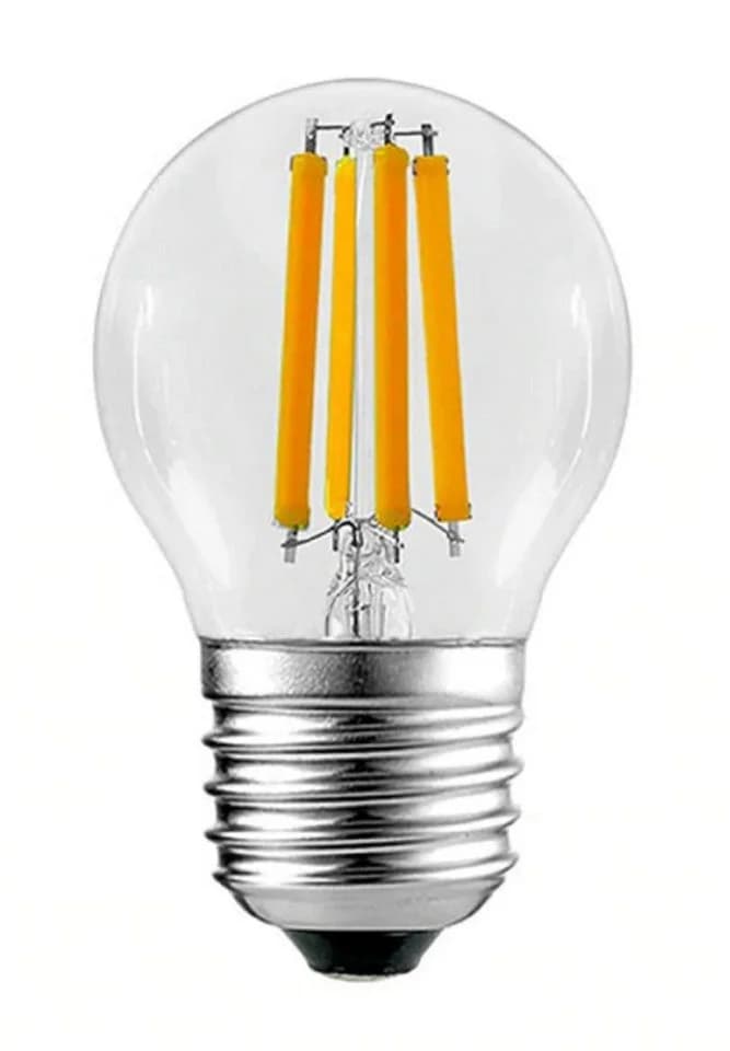 TRANGO LED Filament Birne E27 5W 450lm Warmweiß 3er Pack Glas