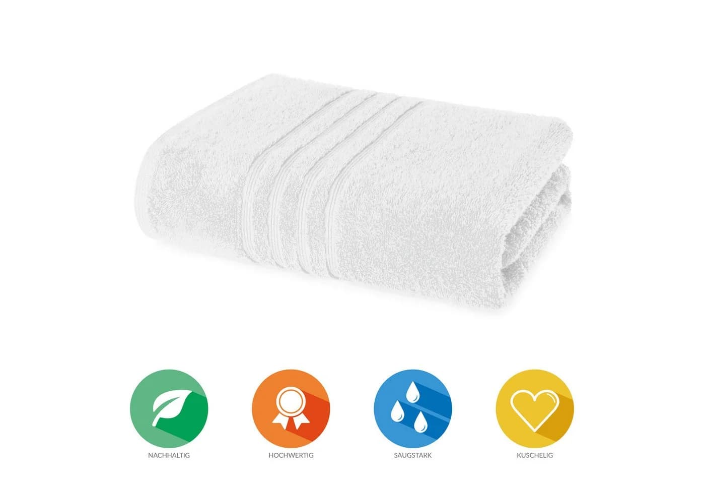 Lavea Badetuch Bali Duschtuch 100x150 cm, Bio-Baumwolle, GOTS-zertifiziert