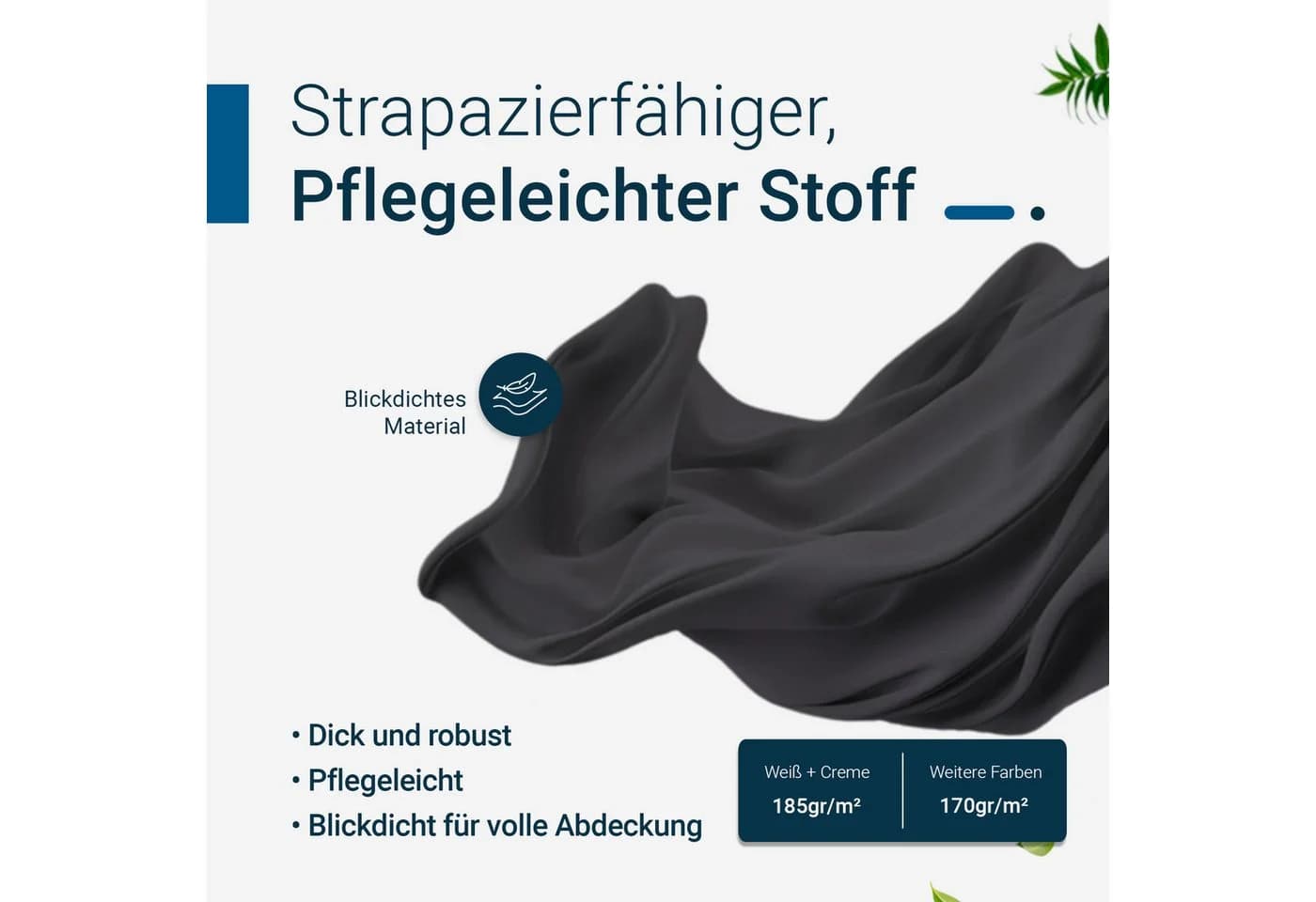 TexDeko Biertischdecke Universell Grau Waschbar & Wiederverwendbar