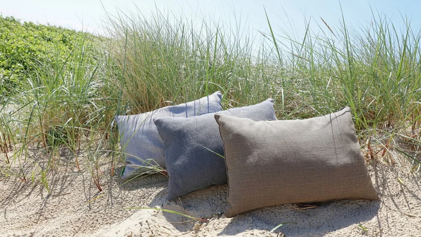 habeig Rückenkissen 40x60cm Grau Anthrazit Taupe Wetterfest