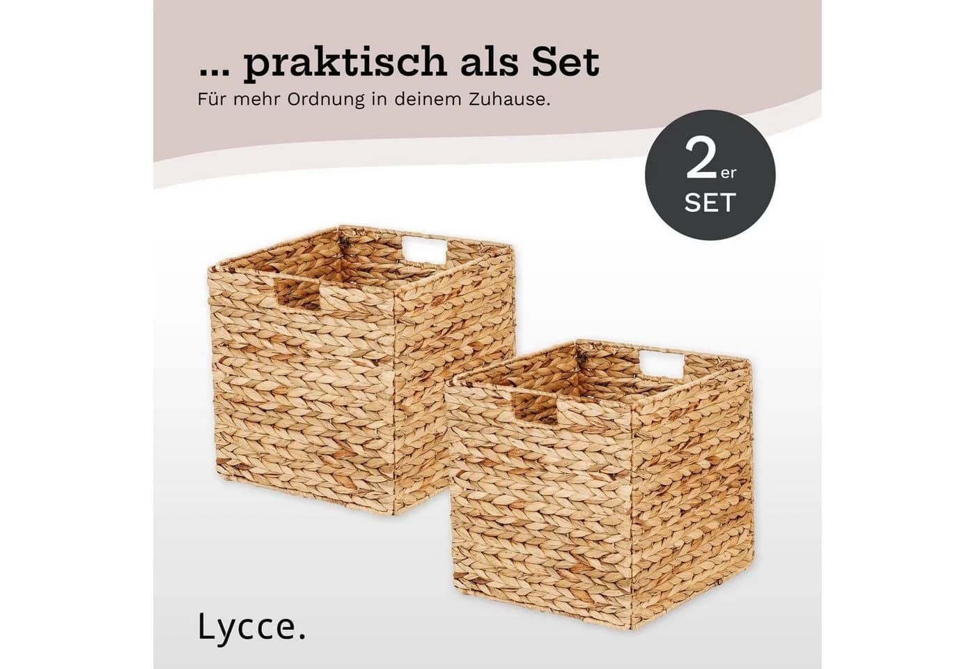 Lycce Regalkorb Kallax Einsatz Wasserhyazinthe Natur 2er Set