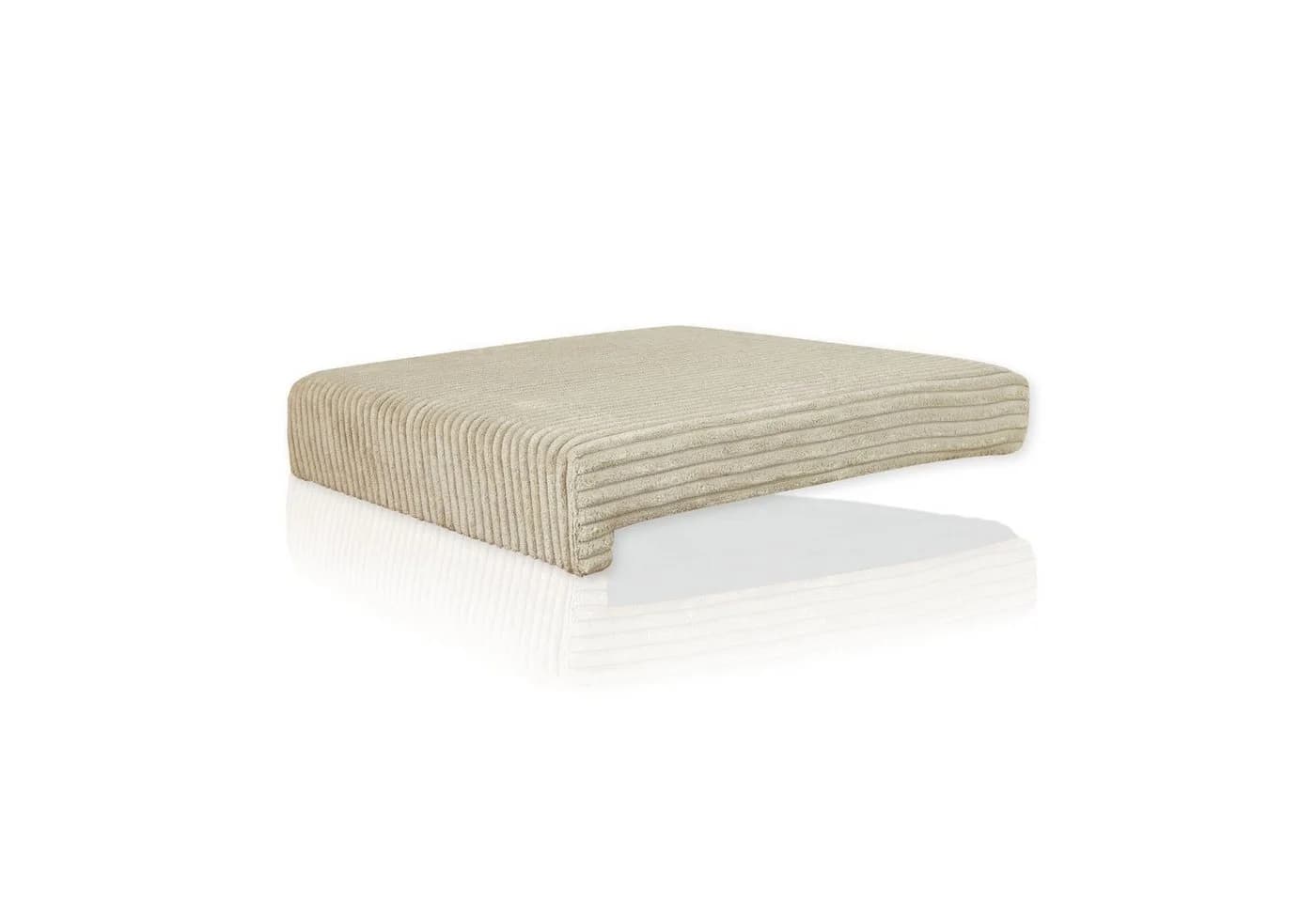 LYCCE Bankauflage Klemmkissen 1 Leiste Beige Cordstoff
